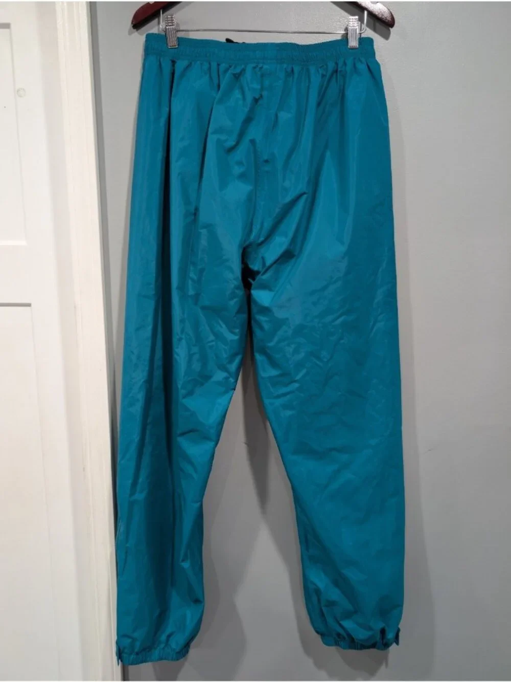 Vintage L.L. Bean Gore-Tex Rain Track Nylon Pants - Men's Size L Teal Blue